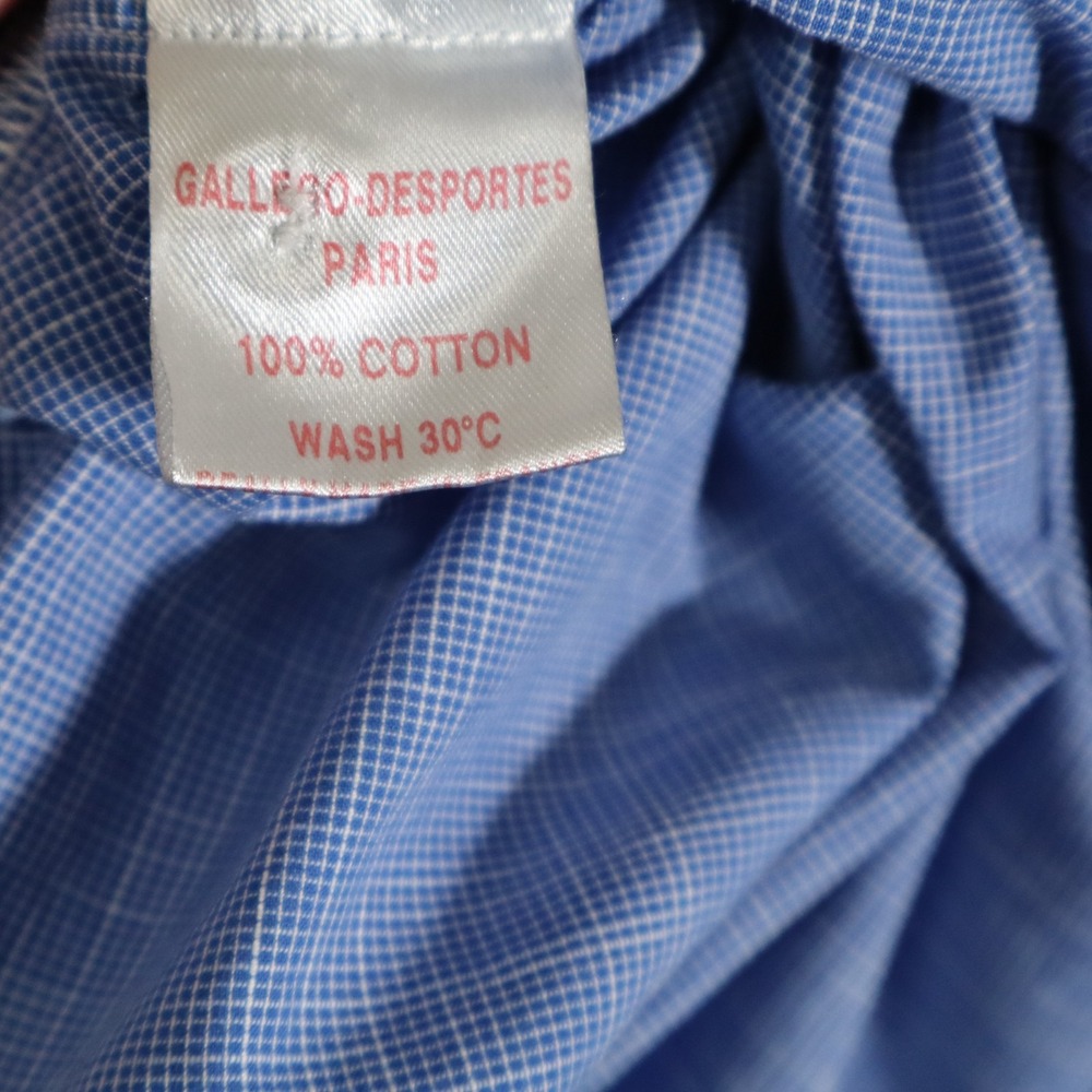Gallego Desportes Paris Women's M Blue Oversized Tunic Shirt Check Pattern - Picture 3 of 10